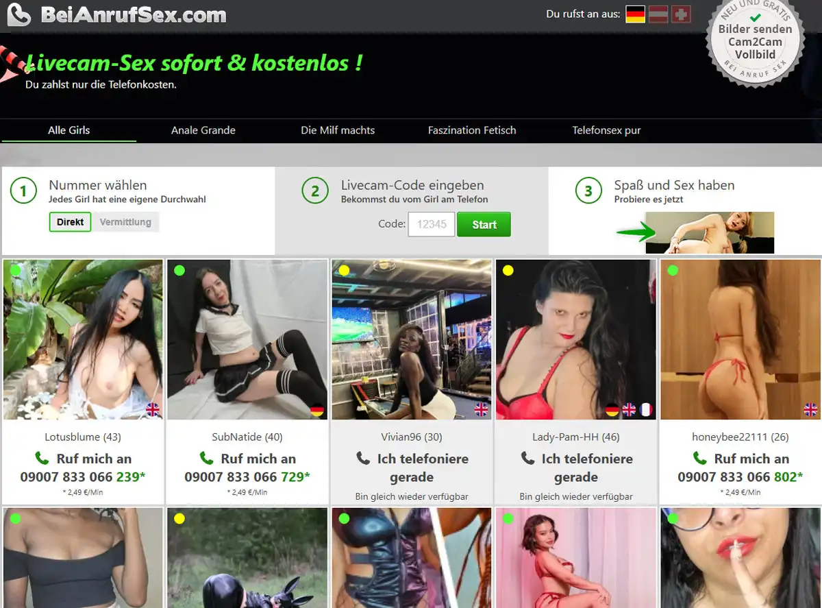 BeiAnrufSex.com Test und Review BeiAnrufSex.com Telefonsex mit Livecam und erotischen Gesprächen